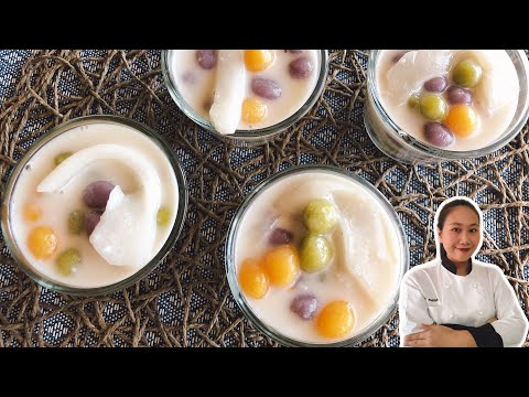 Видео: Рисовые шарики в сладком кокосовом молоке (тайский десерт) • Bua Loy | ThaiChef Food