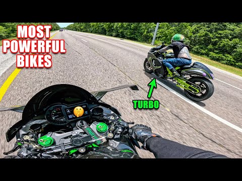 Видео: TURBO HAYABUSA против NINJA H2 😈