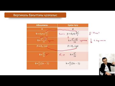 Видео: Вертикаль бағыттағы қозғалыс лекция