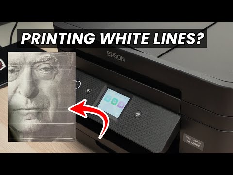 Видео: Устранение проблемы с белыми полосами на картриджном принтере Epson (очистка печатающей головки)