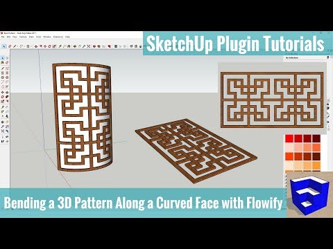 Видео: Изгибание 3D-узора вдоль грани с помощью Flowify — руководства по расширению SketchUp