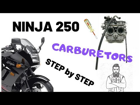 Видео: Kawasaki Ninja 250 Чистка карбюраторов и окончательная установка