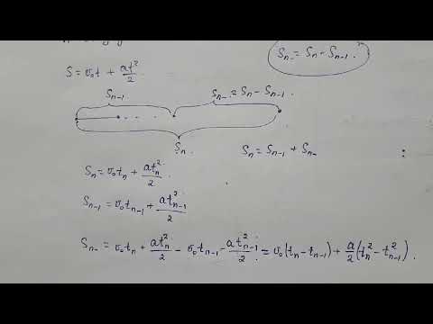 Видео: n-ші секундтағы жүрген жол формуласы. Мысал есеп.