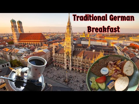 Видео: Мюнхен, Германия Традиционный немецкий завтрак