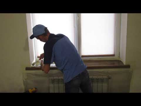 Видео: Эпоксидная смола "FAST SURFACE", нанесение на подоконник от "Дизайн Лига"