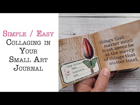 Видео: Простой и легкий коллаж в вашем небольшом художественном журнале с использованием трафаретов и шт...