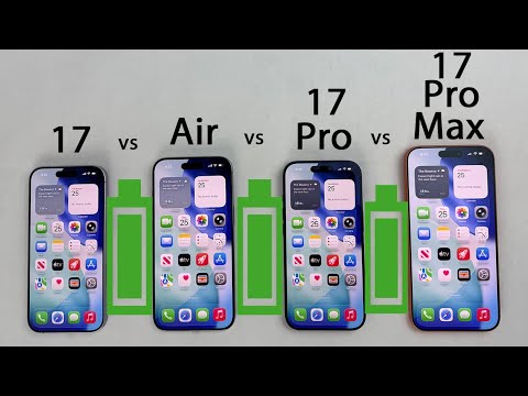 Видео: Тест на разрядку аккумулятора iPhone 17 Pro Max, 17 Pro, 17 Air и 17