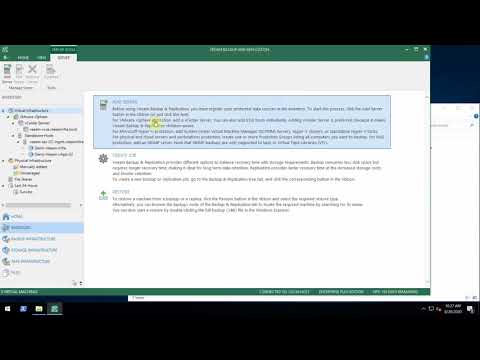 Видео: Первичная настройка Veeam Backup&Replication (подключение компонентов)