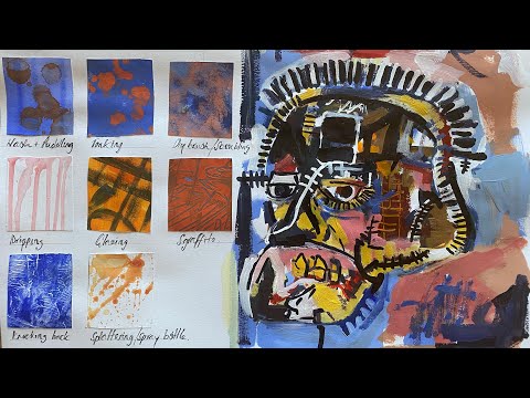 Видео: 8 ПРОСТЫХ техник рисования АКРИЛОВОЙ КРАСКОЙ