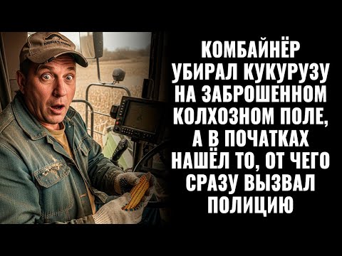 Видео: Комбайнёр убирал кукурузу на заброшенном поле, а в початках нашёл то, от чего сразу вызвал полицию
