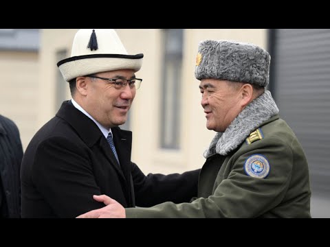 Видео: Жапаров и Ташиев открыли новое здание Управления ГКНБ Чуйской области