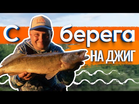 Видео: Спиннинг с берега!  Джиг.  На реке жара, кого получилось поймать?