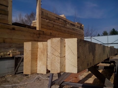 Видео: Как поднять брус на стену без сложных приспособлений