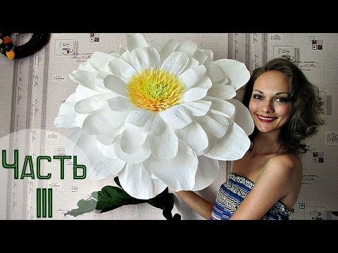 Видео: Как сделать РОМАШКУ из гофрированной бумаги. Часть 3
