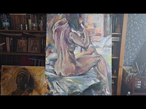 Видео: техника живописи Фешина Николая. импасто, алла прима, белый грунт  Copying Nikolay Fechin.