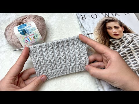 Видео: Вяжется очень просто, выглядит великолепно! СУПЕР ОБЪЁМНЫЙ УЗОР СПИЦАМИ ДЛЯ ШАПКИ