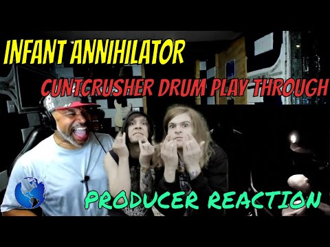 Видео: Проигрывание ударных Infant Annihilator Cuntcrusher — реакция продюсера