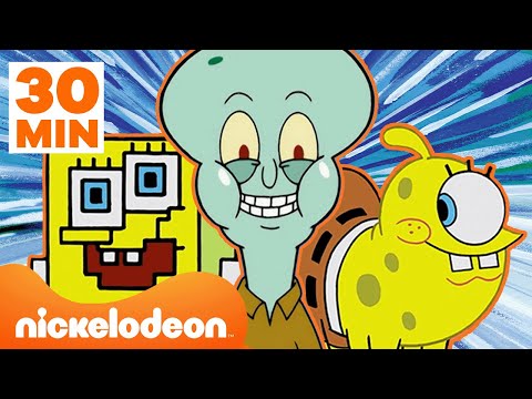 Видео: Губка Боб | 30 минут лучших трансформаций Губки Боба! | Nickelodeon (Россия)