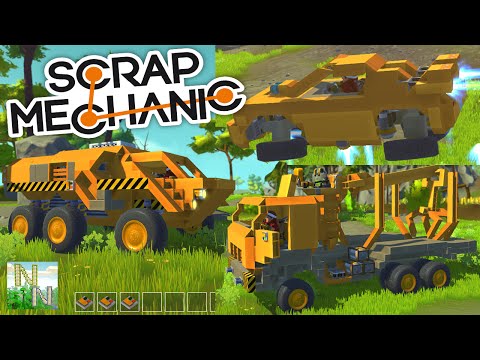 Видео: Scrap Mechanic ДеЛориан, Вездеход Полярников и Лесопогрузчик 0.1.19b