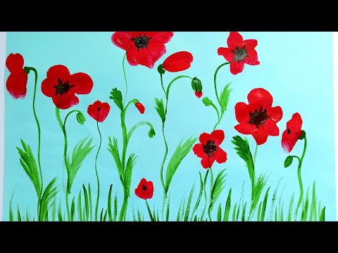 Видео: Як легко намалювати МАКИ фарбами