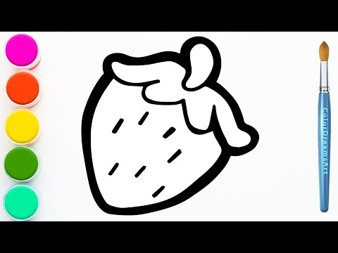 Видео: Как нарисовать клубнику | Шаг за шагом