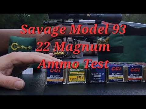 Видео: Тест точности патронов Savage Model 93 G Wood Stock 22 Magnum WMR