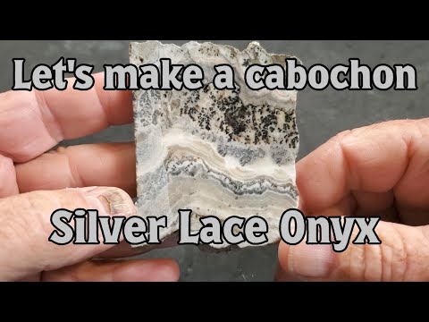 Видео: Серебряный кружевной оникс... Давайте сделаем кабошон... Эпизод 34