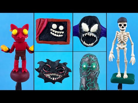 Видео: Фигурки Страшных Монстров из Роблокс Двери 3. Roblox Doors Hotel Update | Лепка из пластилина