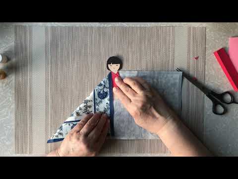 Видео: Японская бумажная кукла