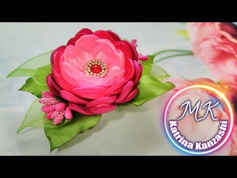 Видео: Цветок на любую основу за 10минут/Flor em qualquer base para 10minut .