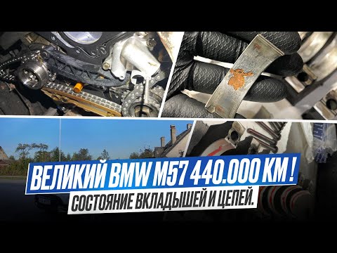 Видео: BMW E70 M57 с пробегом 440.000 тыс. Родные цепи. Что произошло с вкладышами? #bmw #hellcar #estonia
