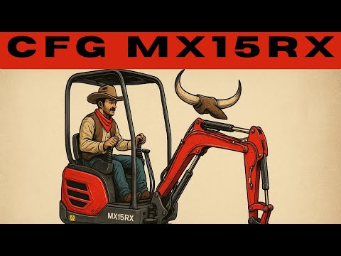 Видео: Китайский мини-экскаватор: CFG MX15RX - Bucking Bronco