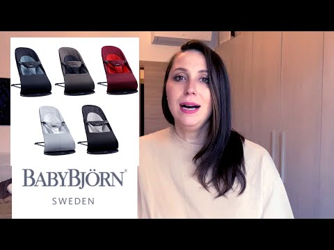 Видео: Обзор шезлонга BabyBjorn Bouncer. Плюсы и минусы. Сравнение с качелями для малыша