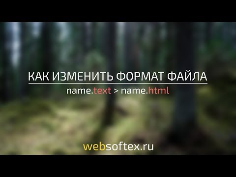 Видео: Как изменить формат файла?