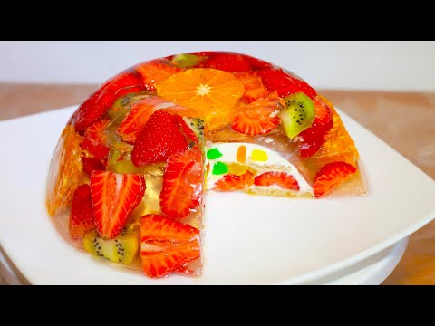 Видео: Фруктовый желейный торт на Новый Год 2024. Новогодний десерт с фруктами и желе