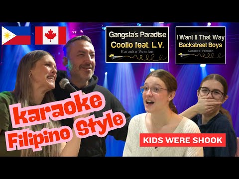 Видео: Канадская семья посещает филиппинский ресторан ради караоке!