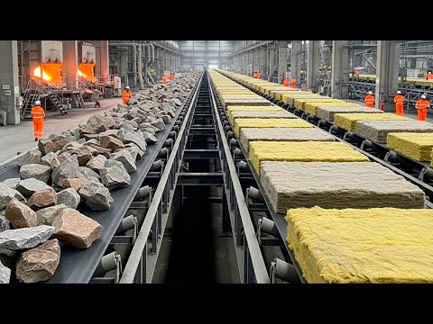 Видео: Как это сделано: Как утеплитель из камня выдерживает удар огнемёта в 1200°C