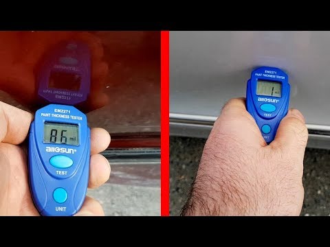 Видео: Проверка автомобиля на ДТП / ОБЗОР и ТЕСТ Сверхбюджетного AllSun EM2271 Толщиномера с Aliexpress