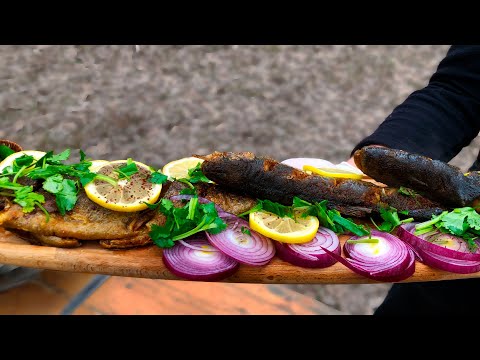 Видео: Прожарка Форели на Садже (Frying Trout on Saj) │ Qusar Qayakent