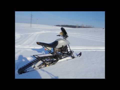 Видео: на  самодельных снегоходах Костя Даша Настя 2017г  январь