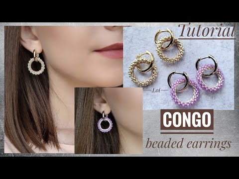 Видео: Мастер-класс: Серьги Конго из бисера | Tutorial - Congo Beaded Earrings