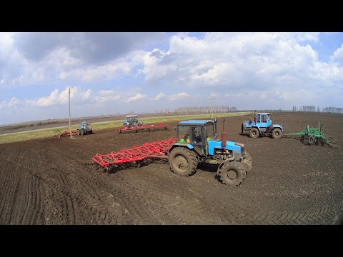 Видео: Замена масла в КПП моего ХТЗ-17221. Культивация в 5 тракторов на одном поле: МТЗ и ХТЗ.