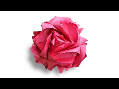 Видео: Оригами Королевская Роза Кусудама (Мария Синайская)