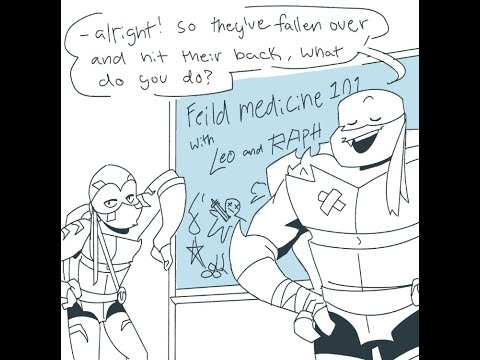 Видео: Основы полевой медицины с Лео и Рафом | Rottmnt Comic Dub #saverottmnt