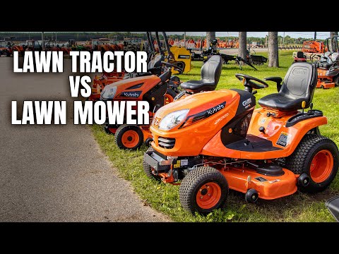 Видео: Разница между газонокосилкой и садовым ТРАКТОРОМ!