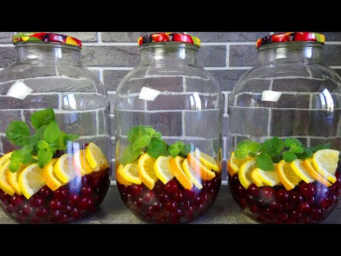 Видео: Мохито Вишневый с апельсином лимоном и мятой | Cherry Mojito