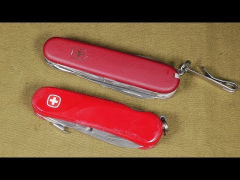 Видео: Обзор ножа Wenger / Victorinox Evolution S14, сравнение с виксом