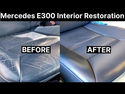 Видео: Полный ремонт кожаного салона Mercedes E300 | leathercare.com