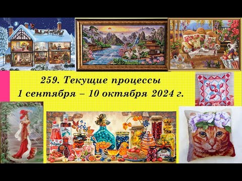 Видео: 259. Текущие процессы, 1 сентября - 10 октября 2024г. Вышивка крестом и бисером. Купила новый набор)