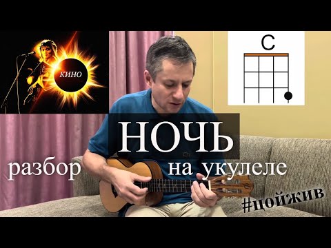 Видео: Антон Мизонов - Разбор укулеле кавера на Кино - Ночь